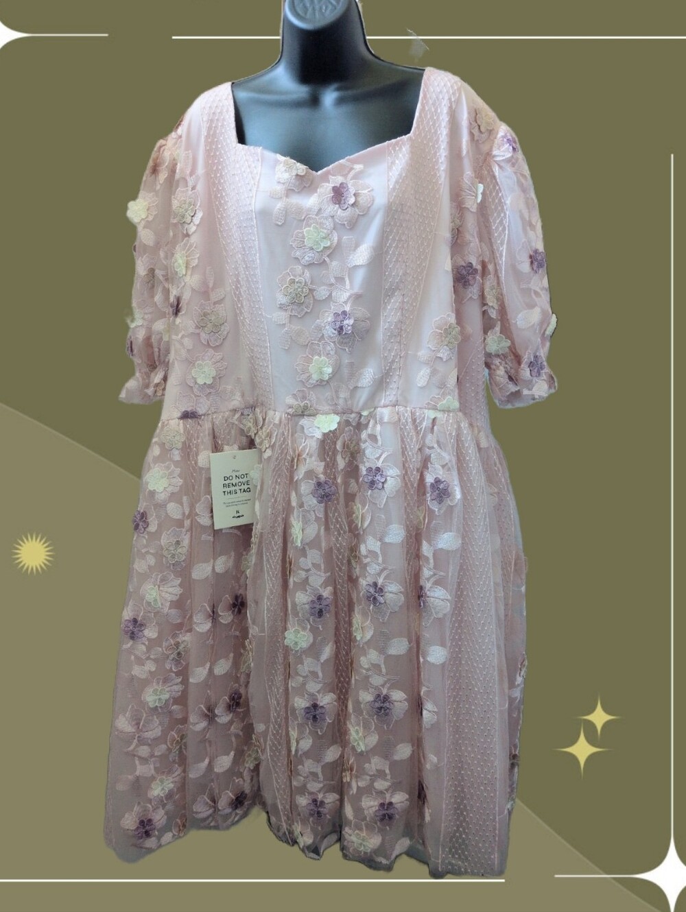 ✨ Nwt Jessakae Floral Tulle Cupcake Dress Size 3xl